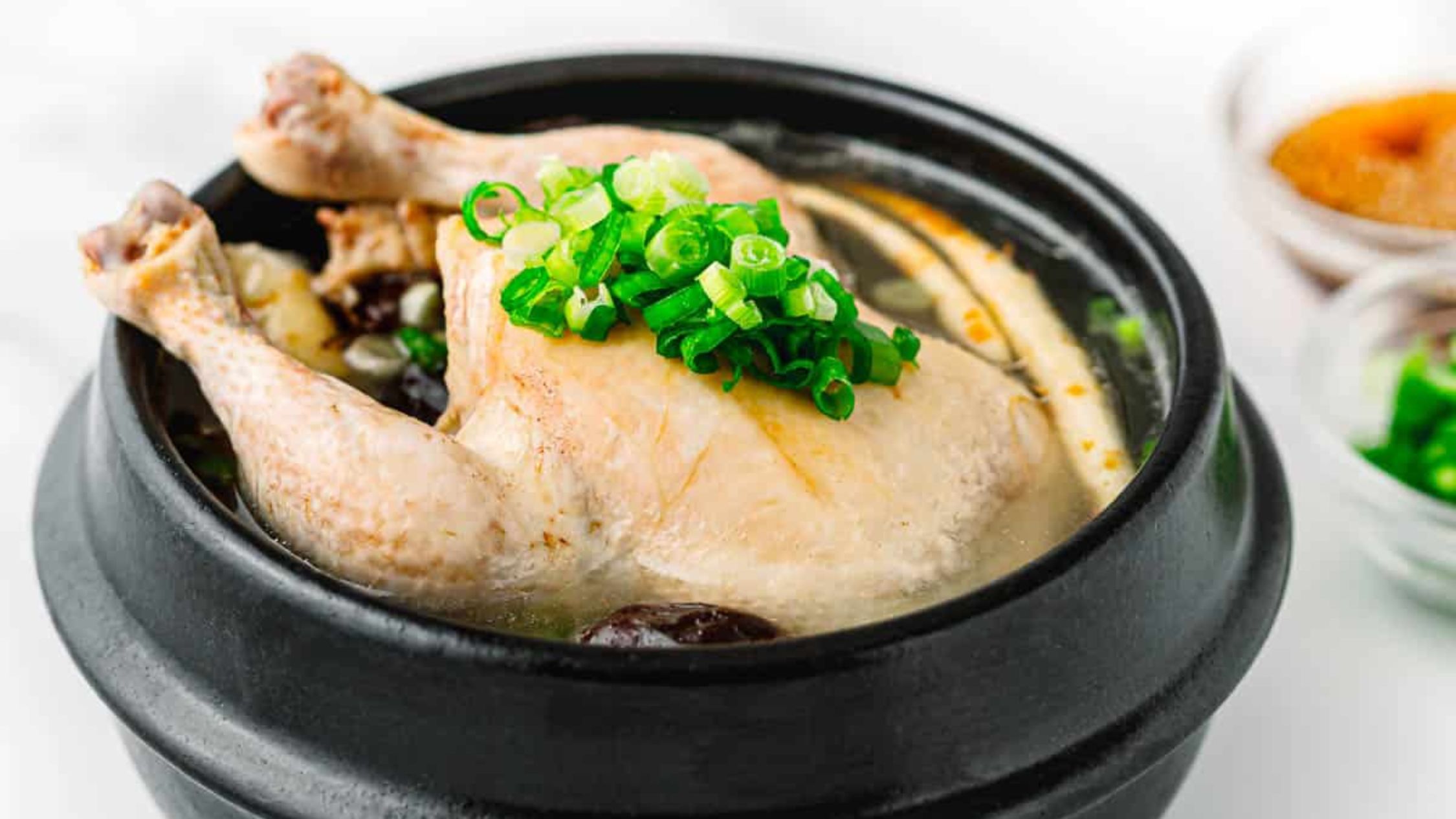 Samgyetang (Korean Ginseng Chicken Soup).