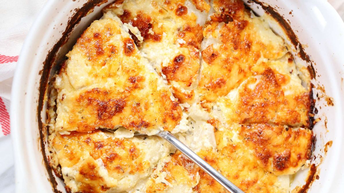 Scalloped Turnips Au Gratin.