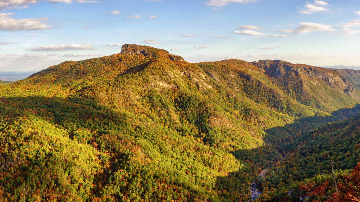 Autumn at Linville Gorge North Carolina Blue Ridge.