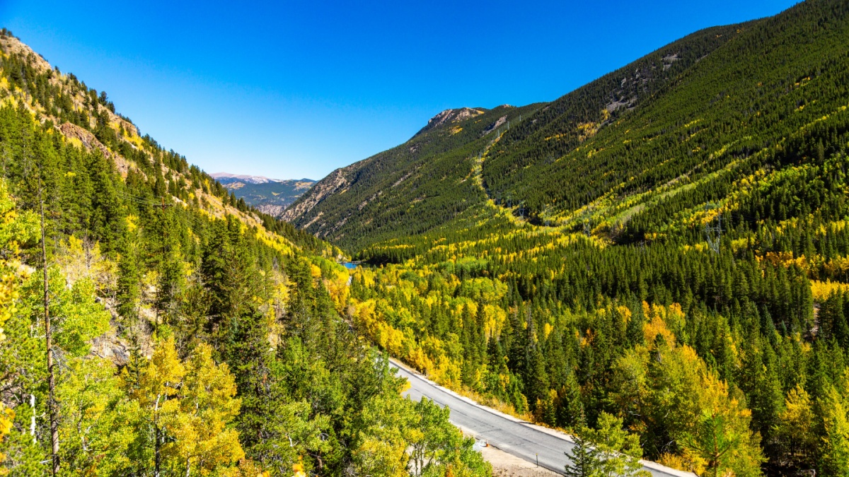 Guanella Pass Scenic Byway in the fall, Pike National Forest, in the Rocky Mountains, Colorado, USA.
