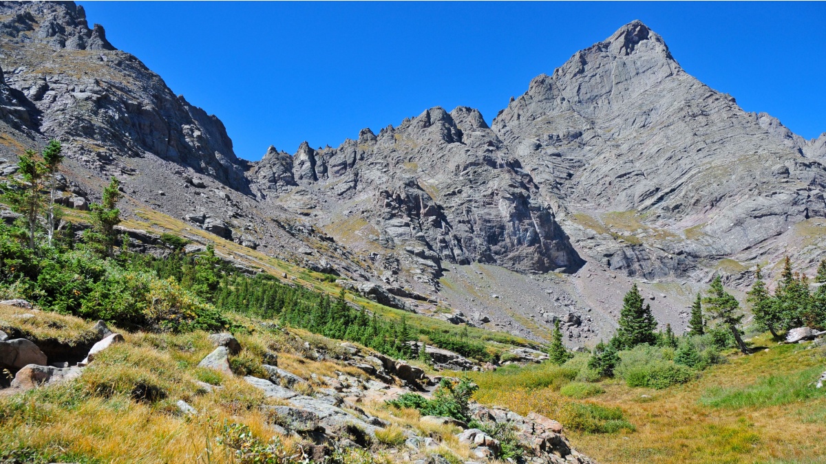 Crestone Needle, Sangre de Cristo Range, Rocky Mountains, Colorado.