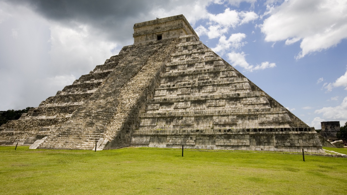 Largest temple at Chichen Itza one of the new seven wonders of the world.