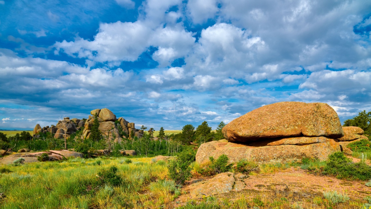 Rock formations at Vedauwoo Recreation Area, WY.