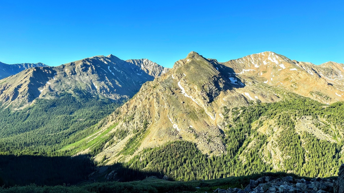 View of Peaks from the Mt Massive Trail.
