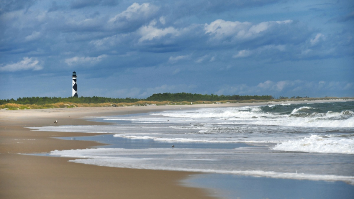 Cape Lookout Lighthouse in North Carolina, part of the Cape Lookout National Seashore Park
