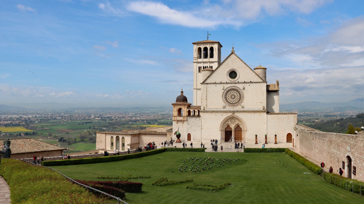 basilica of st francis in assisi, italy.