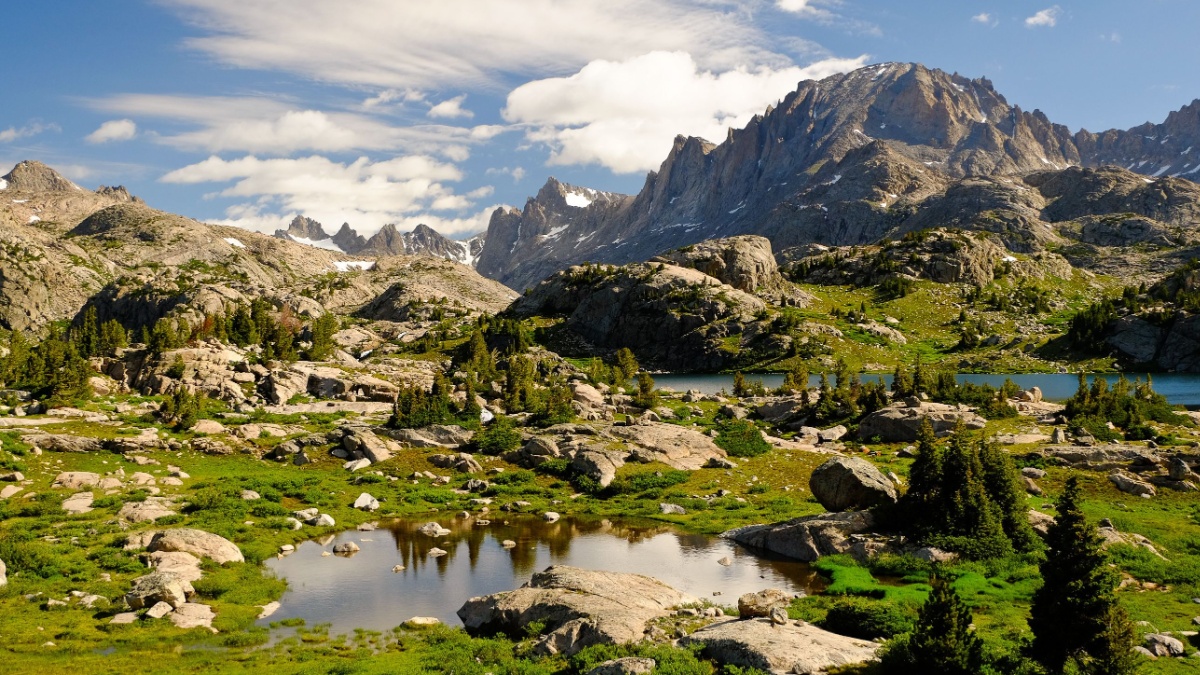 Sunrise Over Island Lake and Fremont Peak.
The Wind River Range, Wyoming.