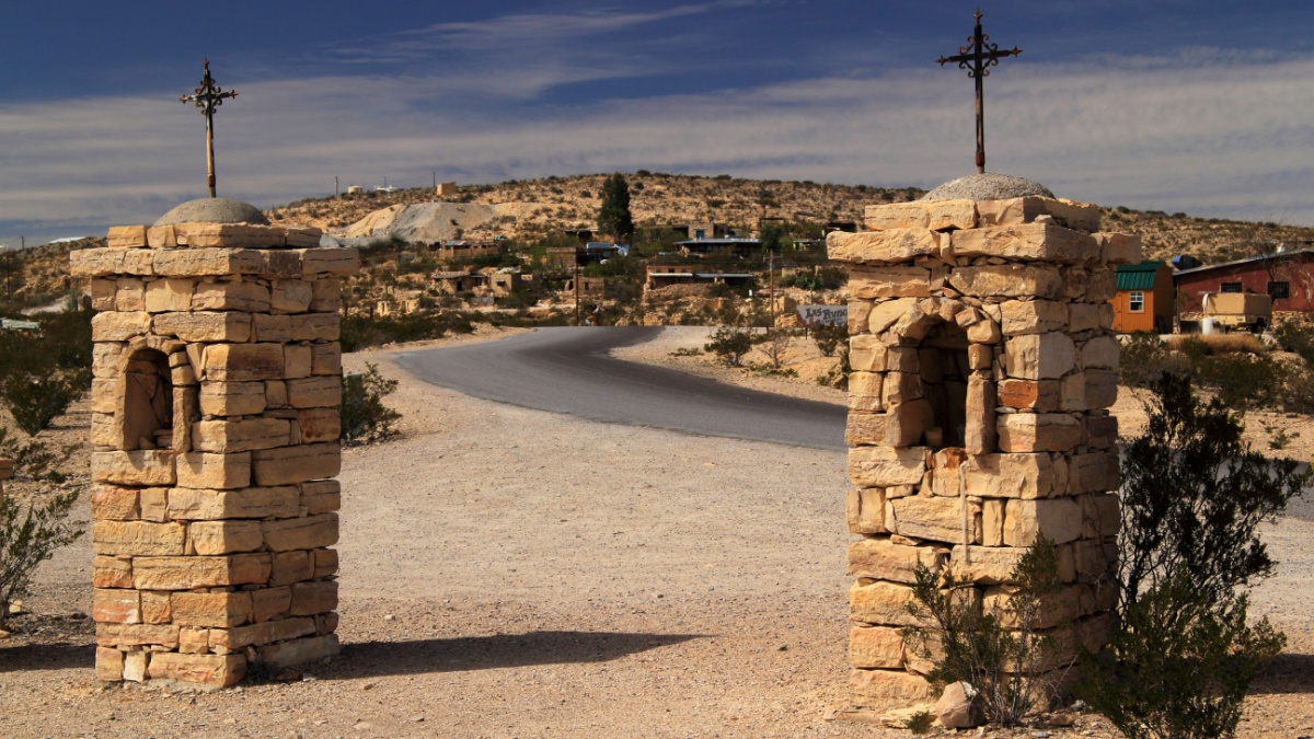 Historic Terlingua Ghostown, a former mining community in the Big Bend region of Texas.