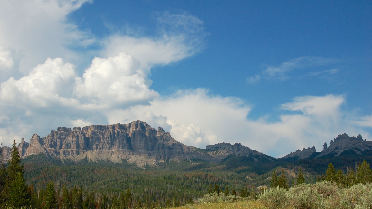 Rocky Mountains near Dubois, Wyoming and Togwotee Pass in summer.