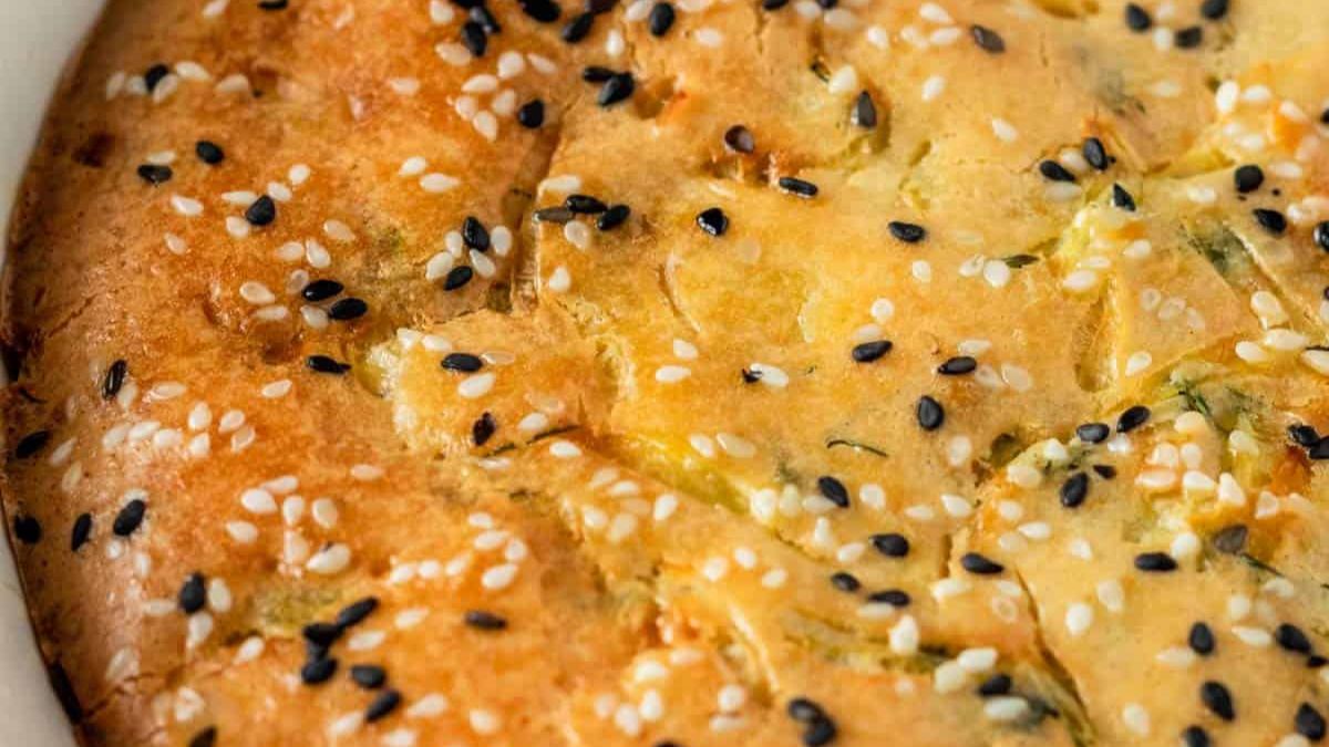 Simple Shredded Cabbage Pie Casserole.