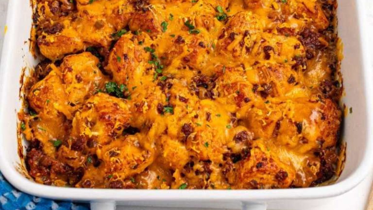 Sloppy Joe Biscuit Casserole.