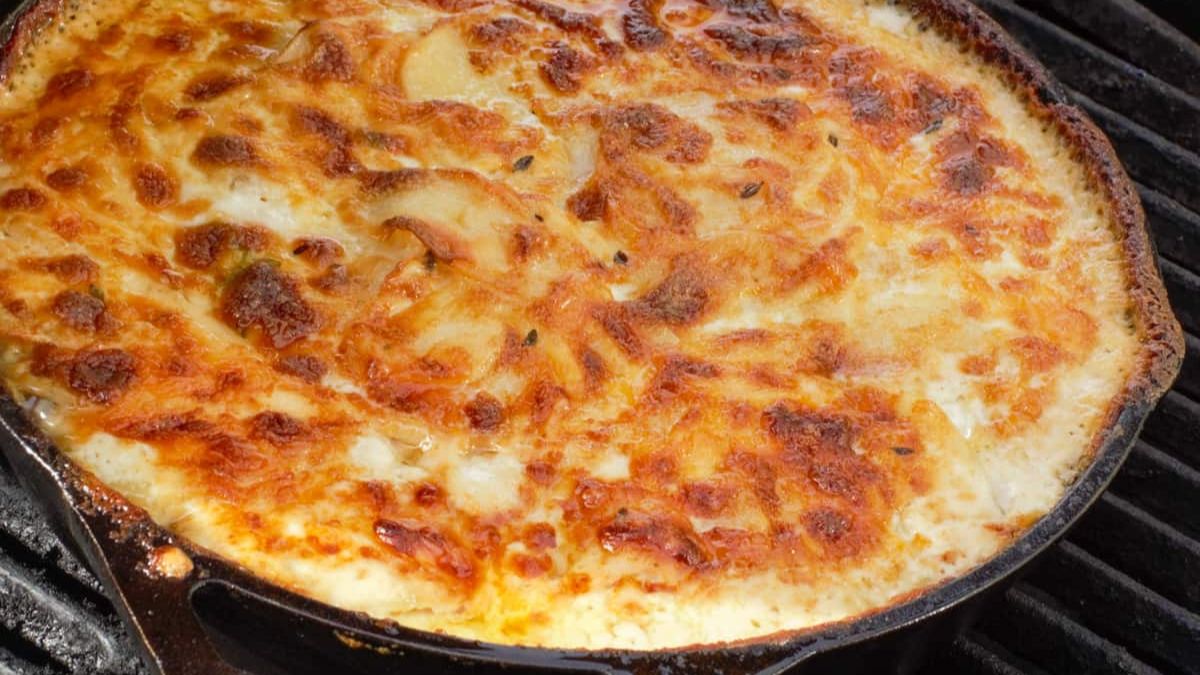 Smoked Au Gratin Potatoes.