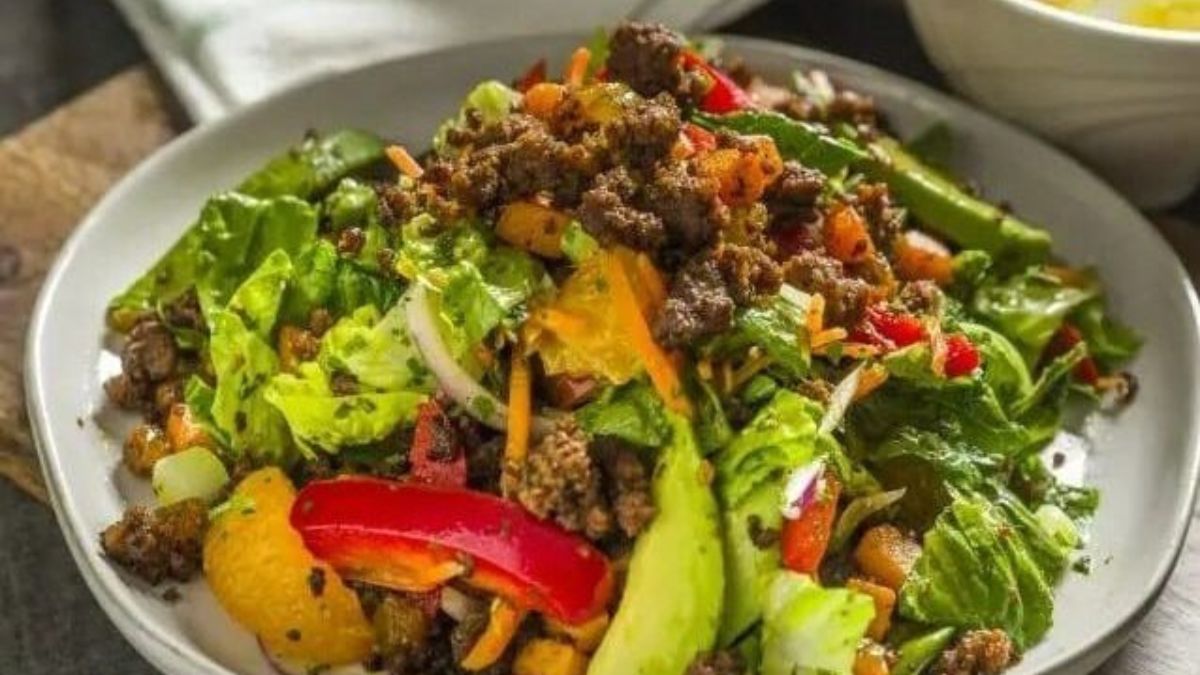 Spiced Beef Salad with Chimichurri.