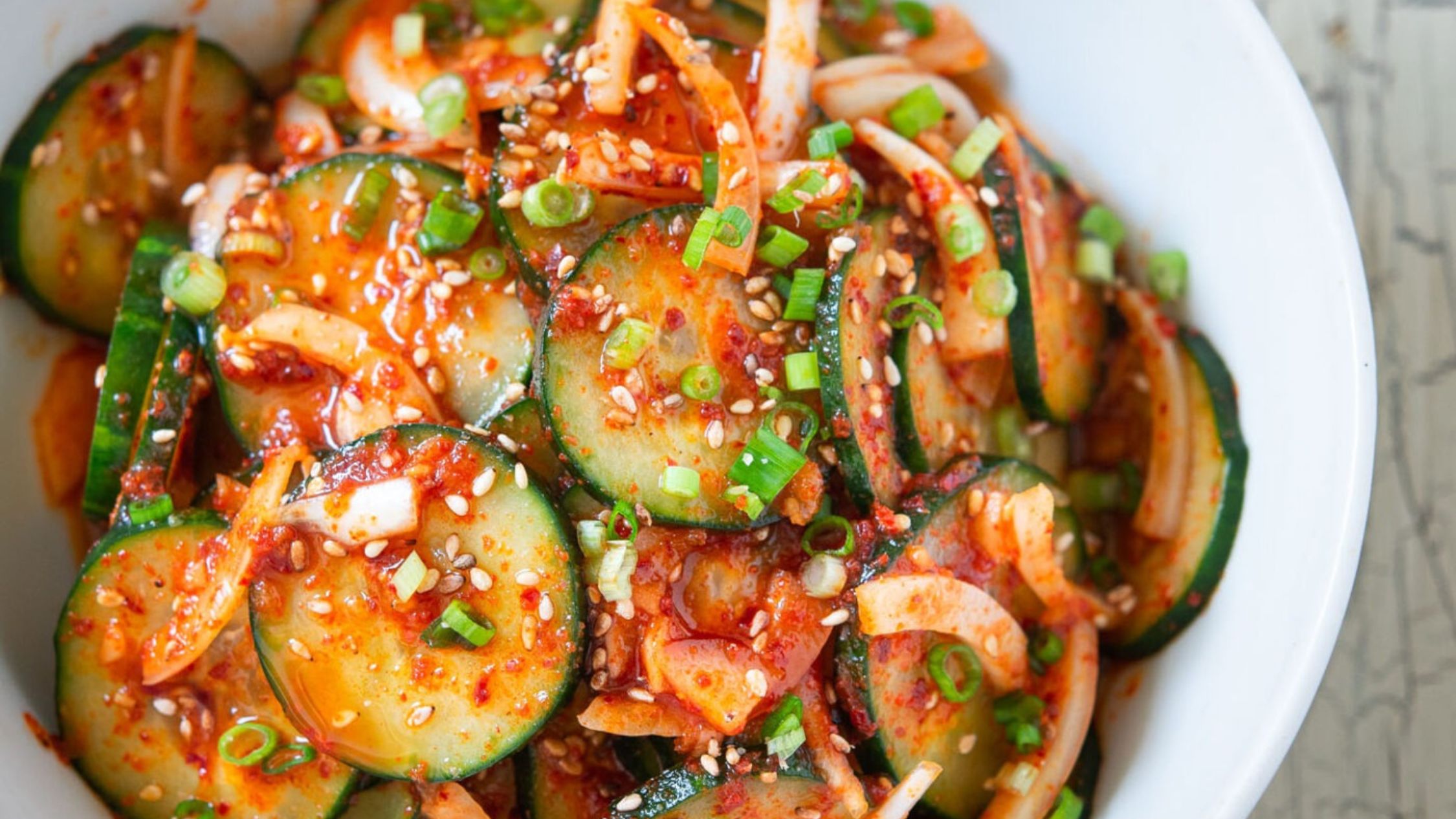 Spicy Korean Cucumber Salad (Oi Muchim).