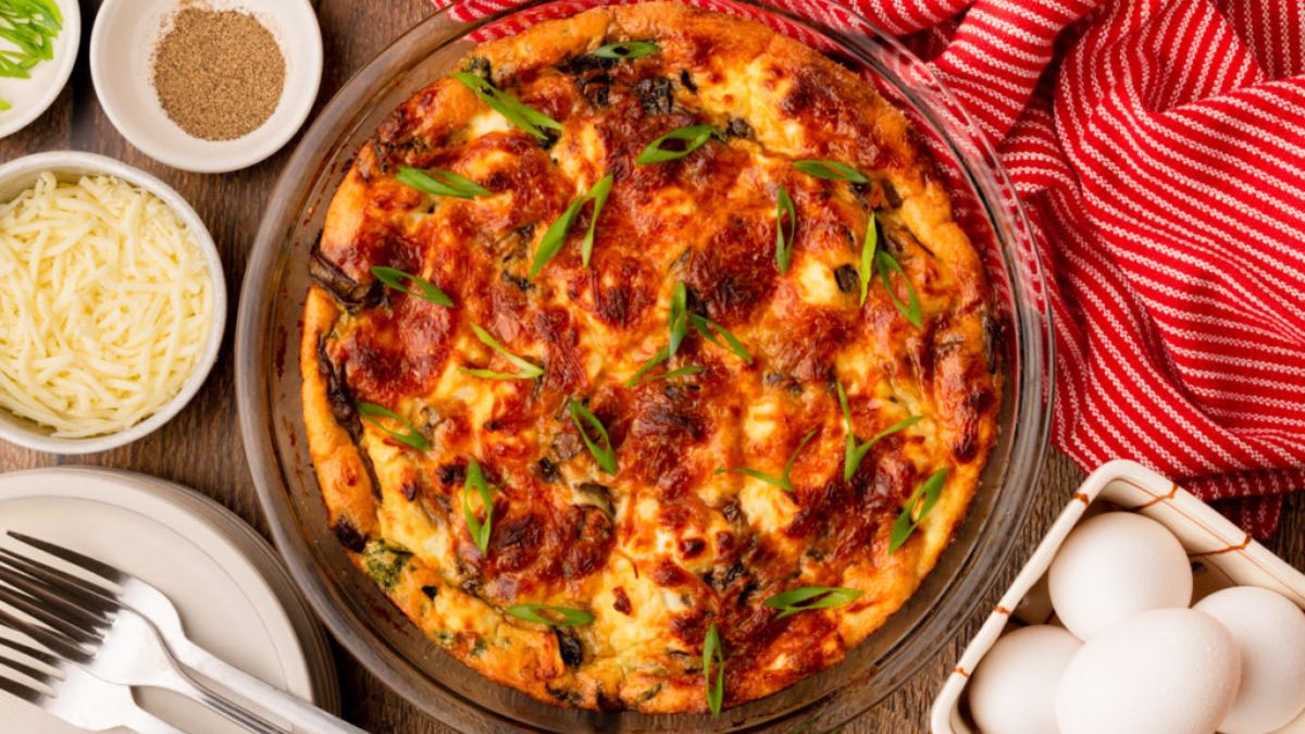 Spinach Mushroom Quiche.