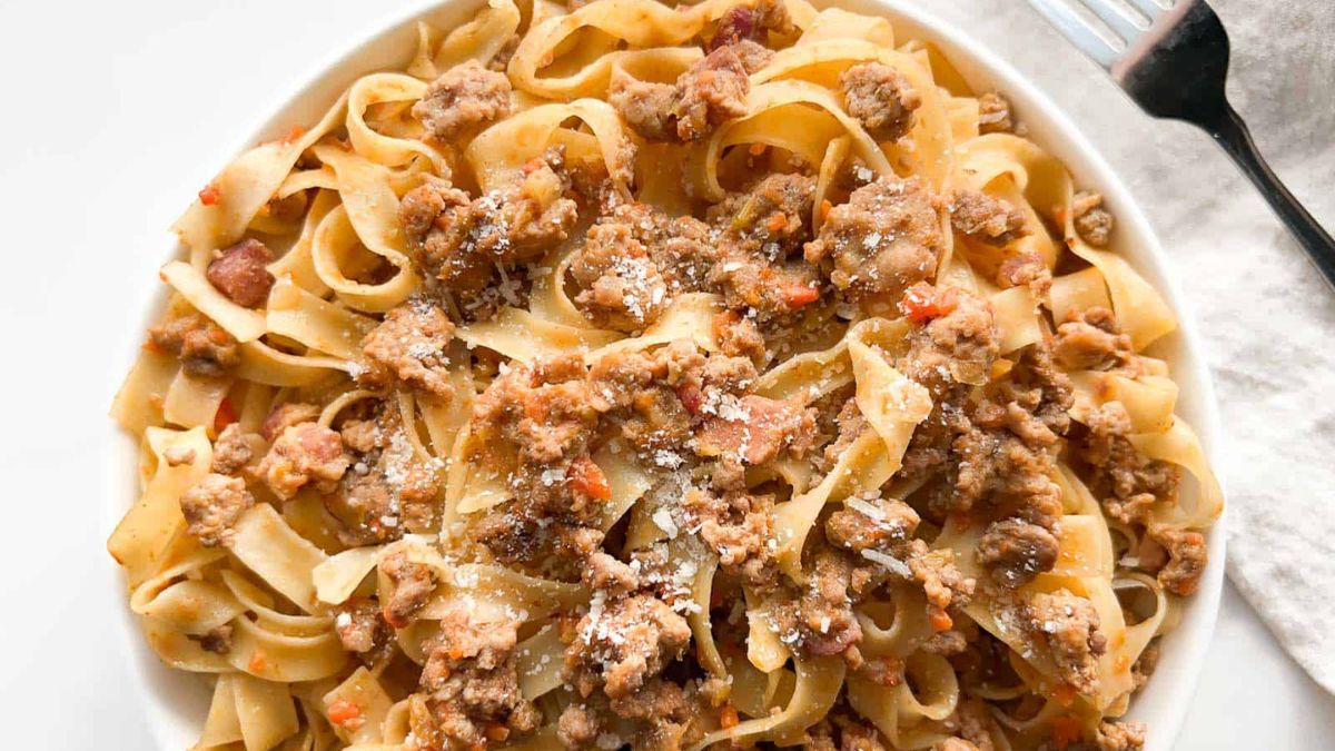 Tagliatelle Bolognese.