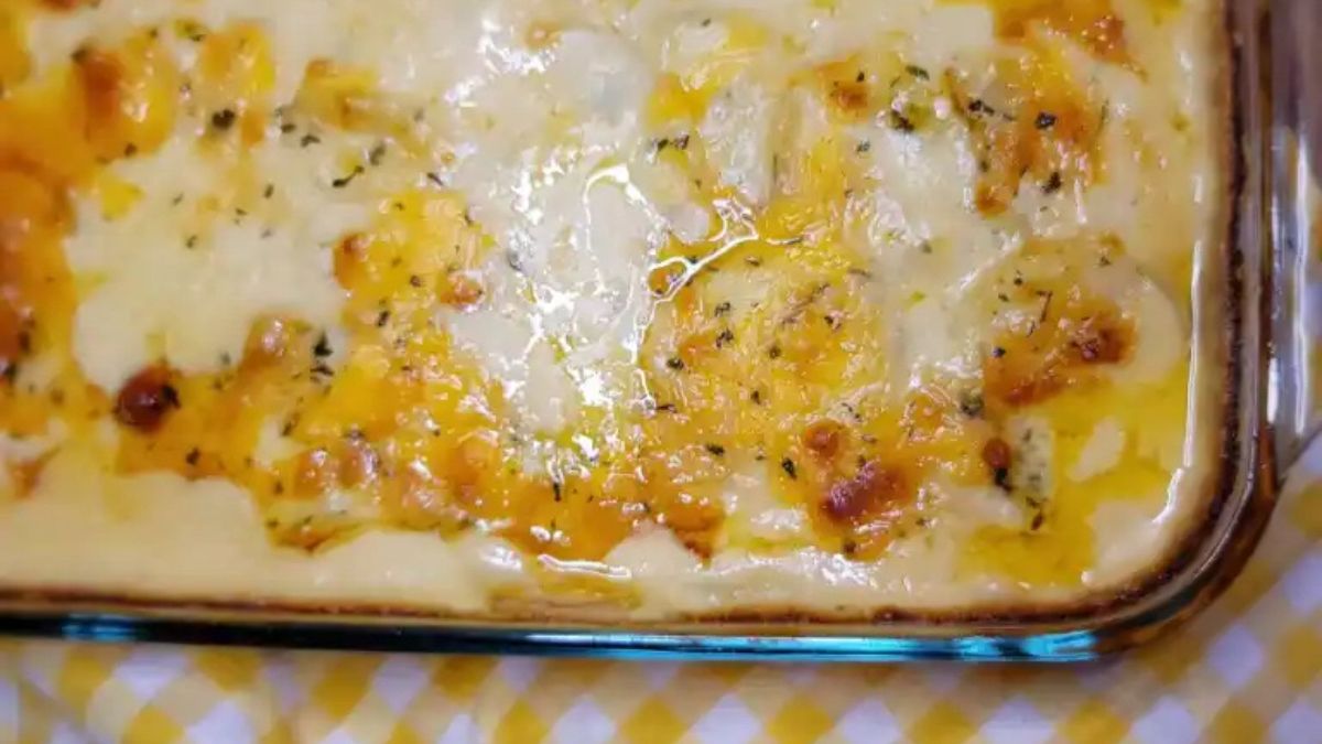 Three Cheese Potatoes au Gratin.