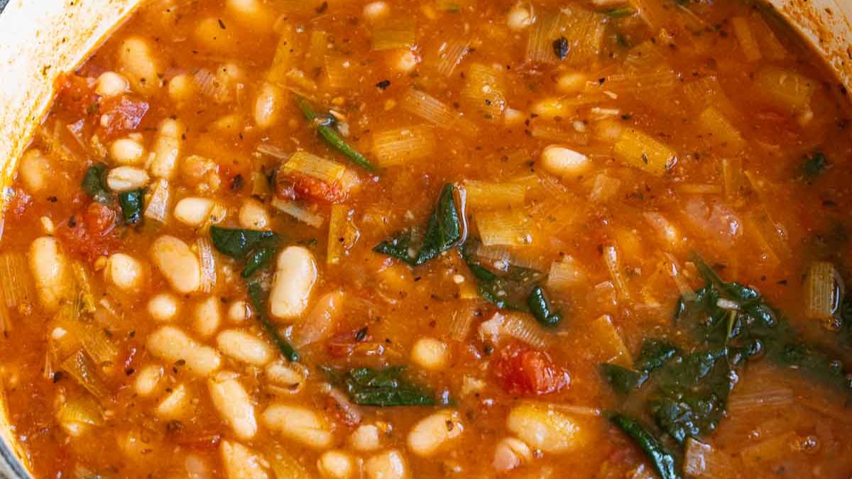 Tomato and White Bean Soup.