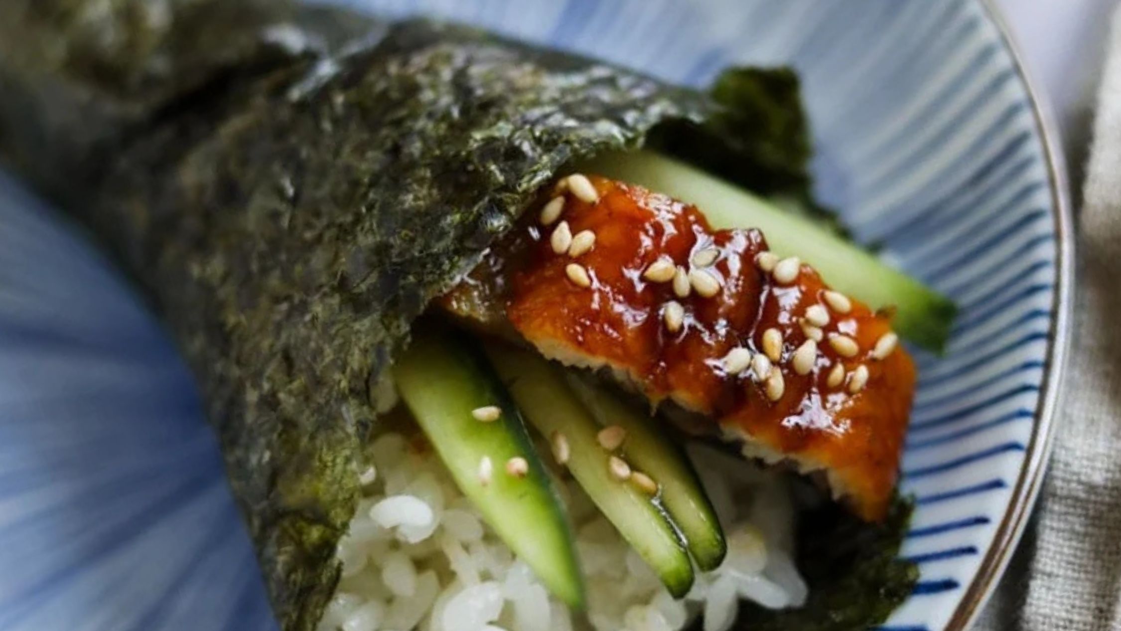 Unagi Sushi (Eel Hand Roll).
