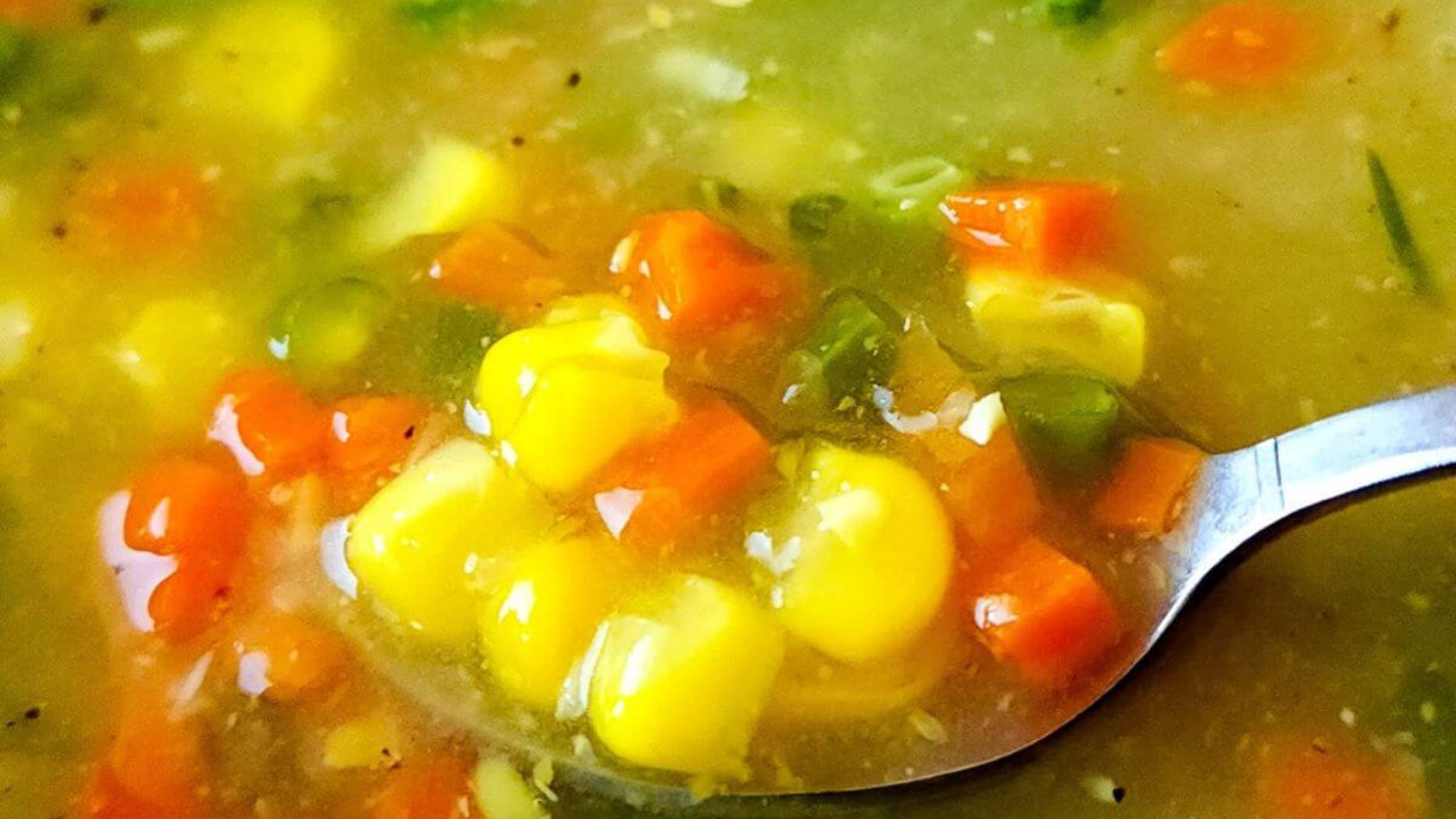 Veg sweet corn soup.