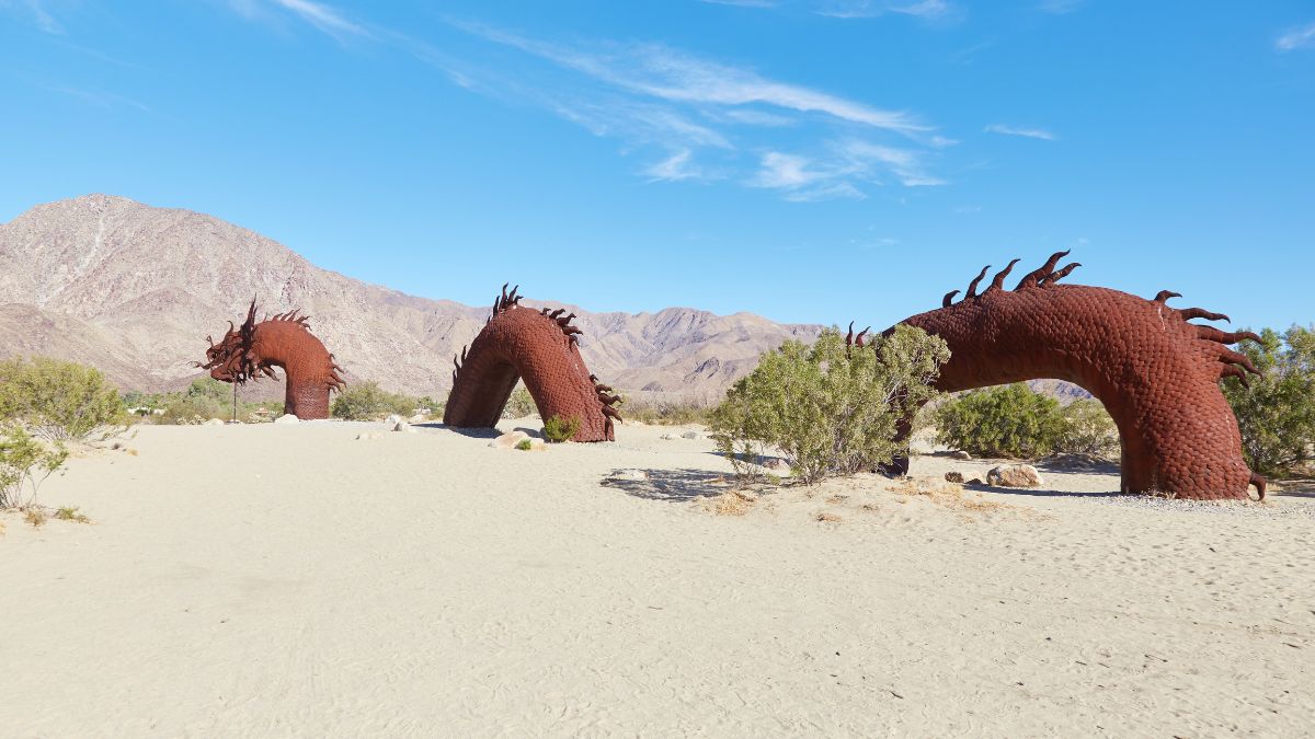 Anza-Borrego Desert State Park is California's largest State Park. It's known for its unique hiking trails and modern sculpture art.