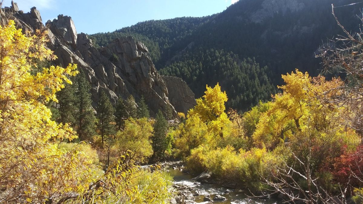 Boulder creek, fall, Boulder canyon, Colorado.