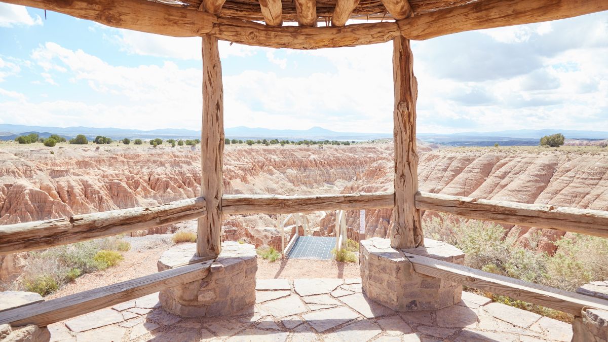Cathedral Gorge State Park is known for its narrow slot canyon and gorgeous desert scenery.