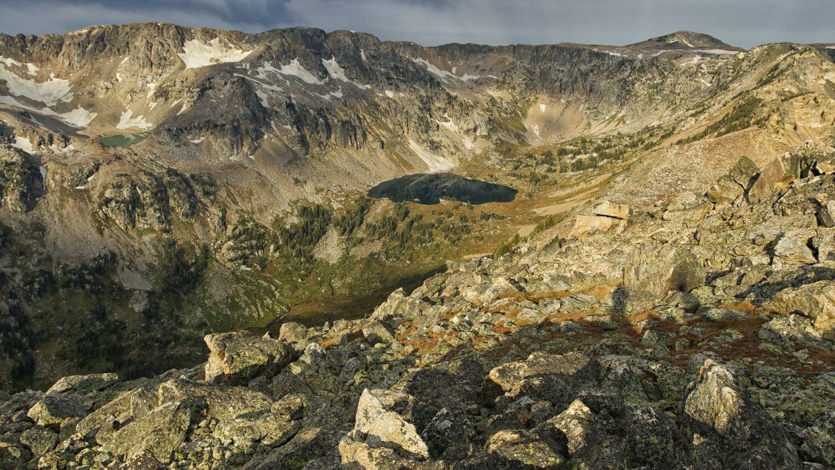 Lake Solitude from Paintbrush Divide, Grand Teton National Park, Wyoming.