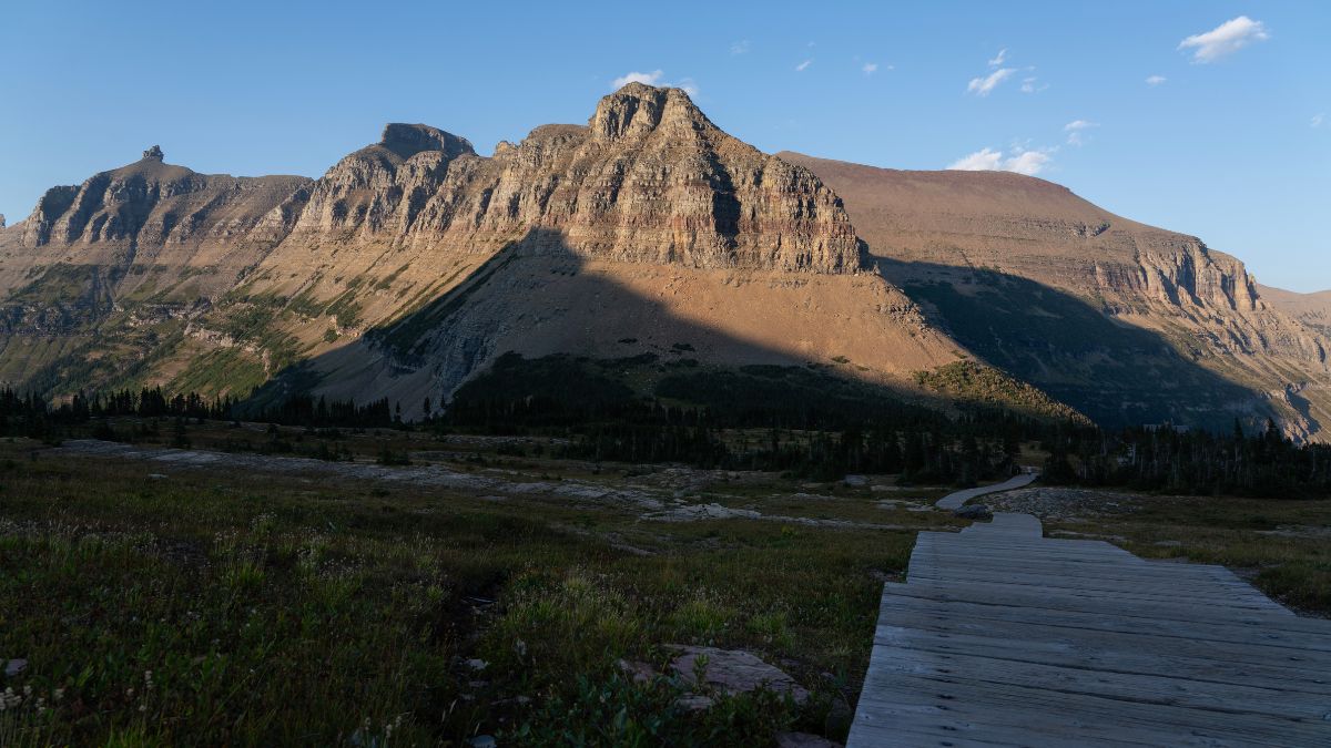 Logan Pass Sunset Glacier National Park.