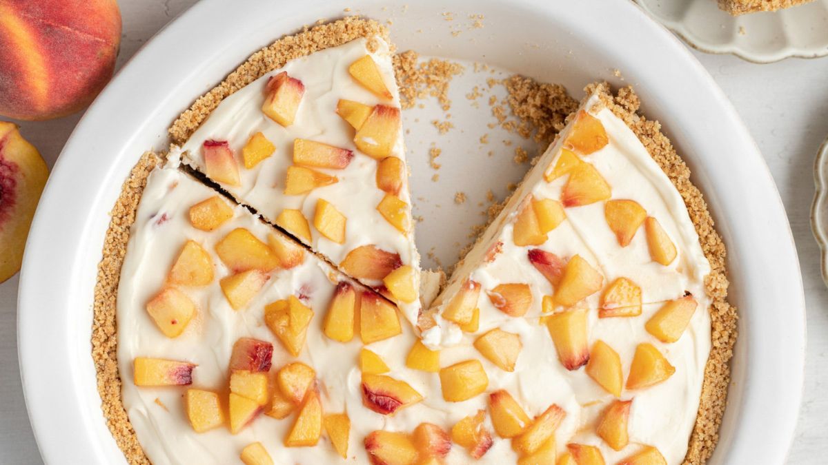 Peaches and Cream Cheesecake.