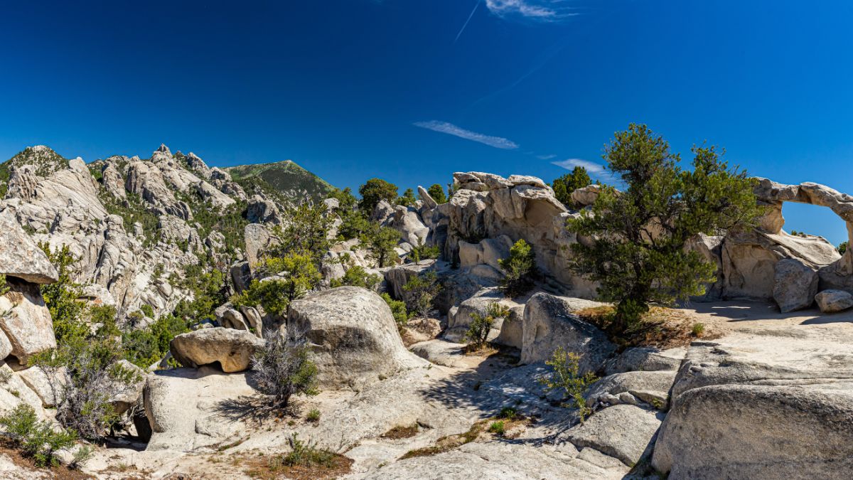 The City of Rocks in Idaho marked the halfway point of the California Trail and today offers rock climbing activities.