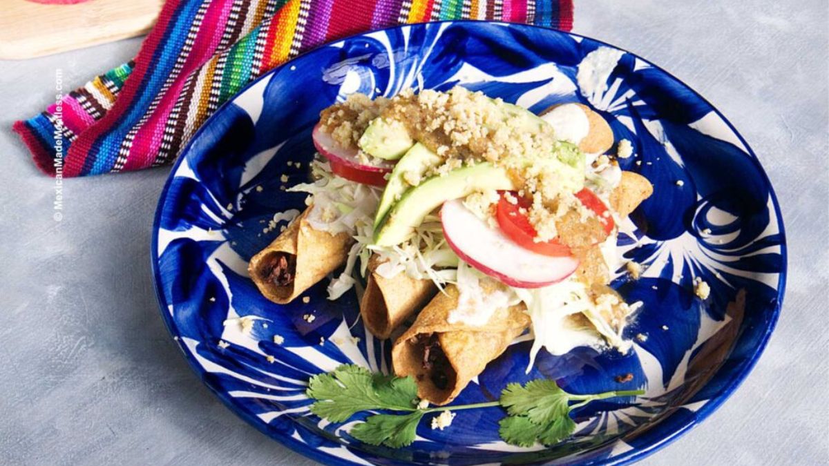 Air Fryer Shredded Tofu Flautas (Tofu Taquitos).