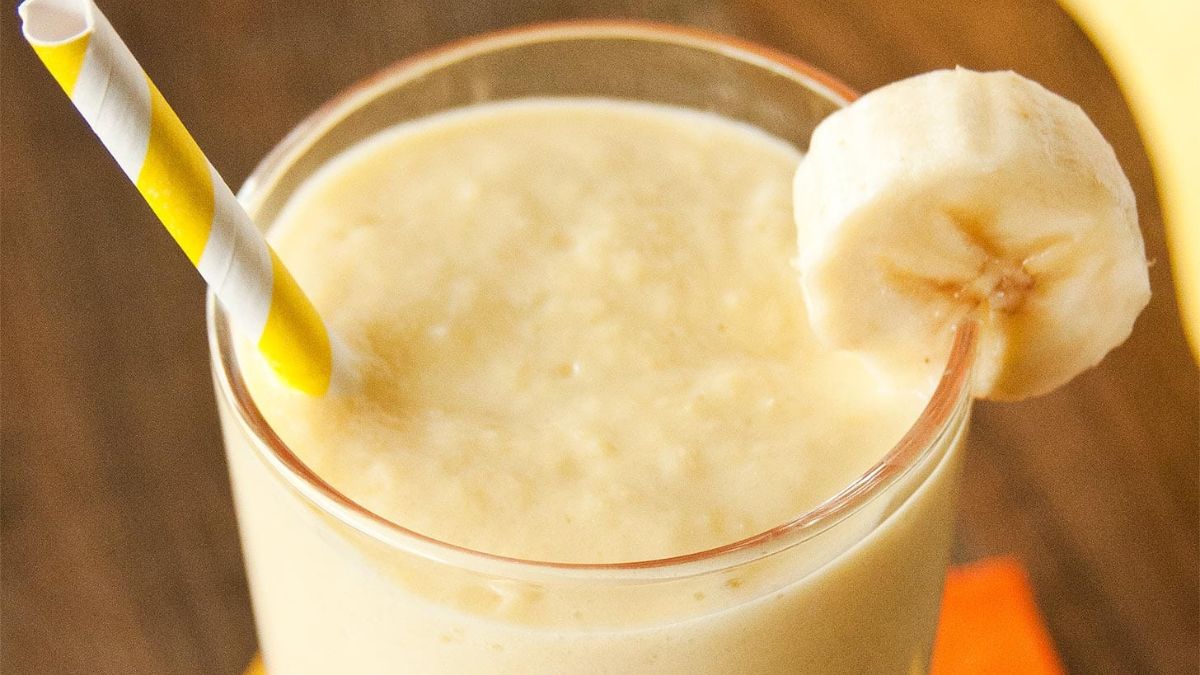 Banana Mango Smoothie (Healthy, No Ice Or Sugar Added).
