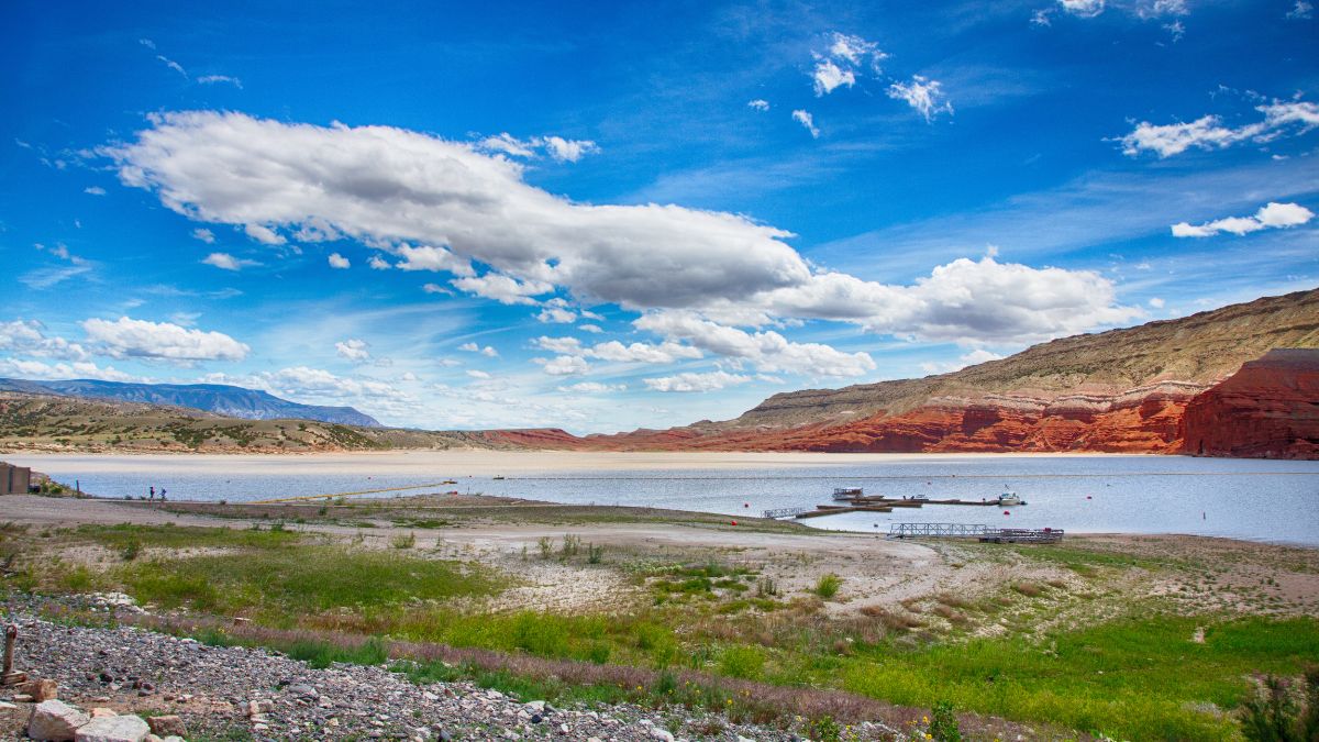 Bighorn Lake, a reservoir in the Bighorn Canyon in Northern Wyoming and southern Montana..