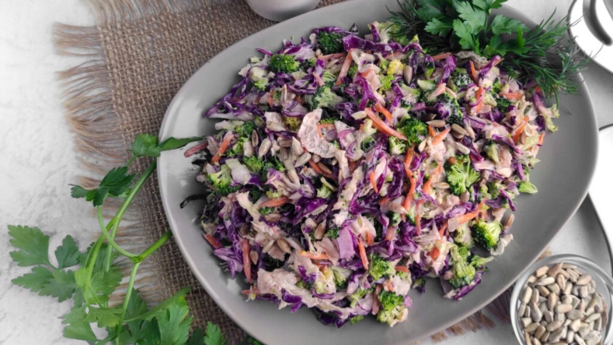 Broccoli Cole Slaw Salad Recipe.