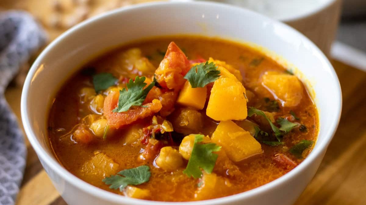 Butternut Squash Curry with Chickpeas.