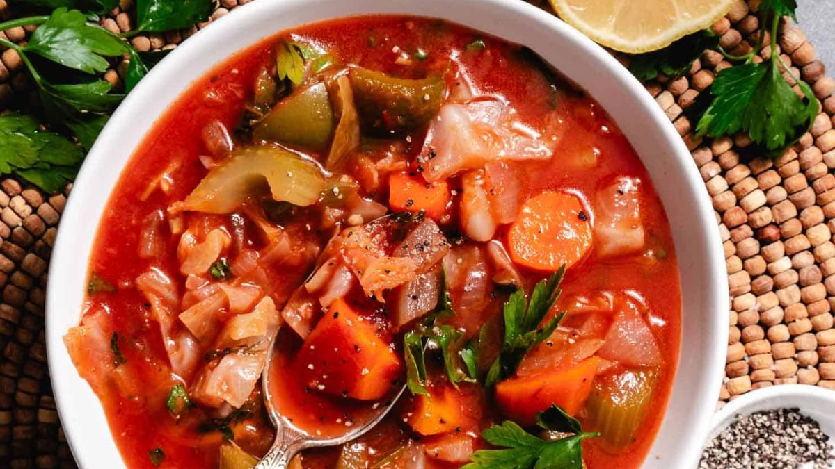 Cabbage Tomato Soup Recipe.