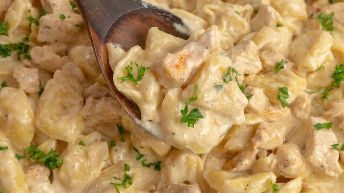 Chicken Tortellini Alfredo.