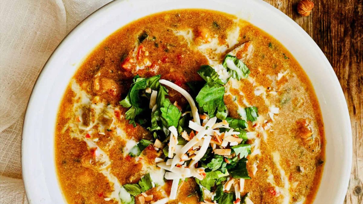 Chickpea Coconut Curry Soup.