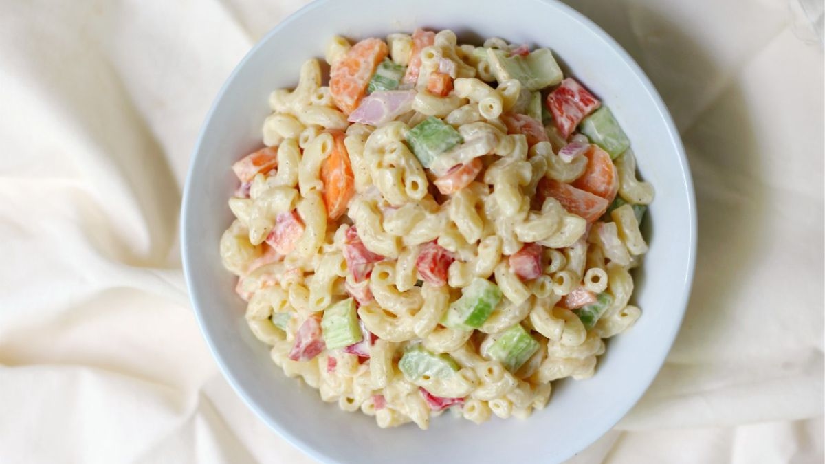 Classic American Macaroni Salad (Gluten-Free, Vegan, Allergy-Free).