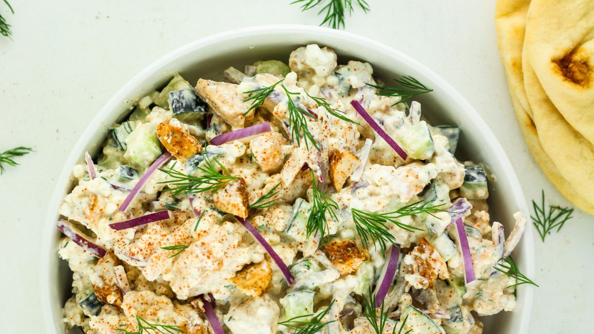 Cottage Cheese Greek Chicken Bowls.