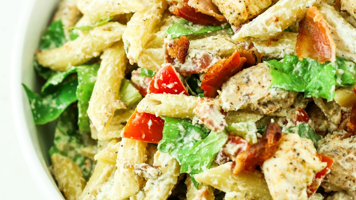Cottage Cheese Ranch Pasta Salad.