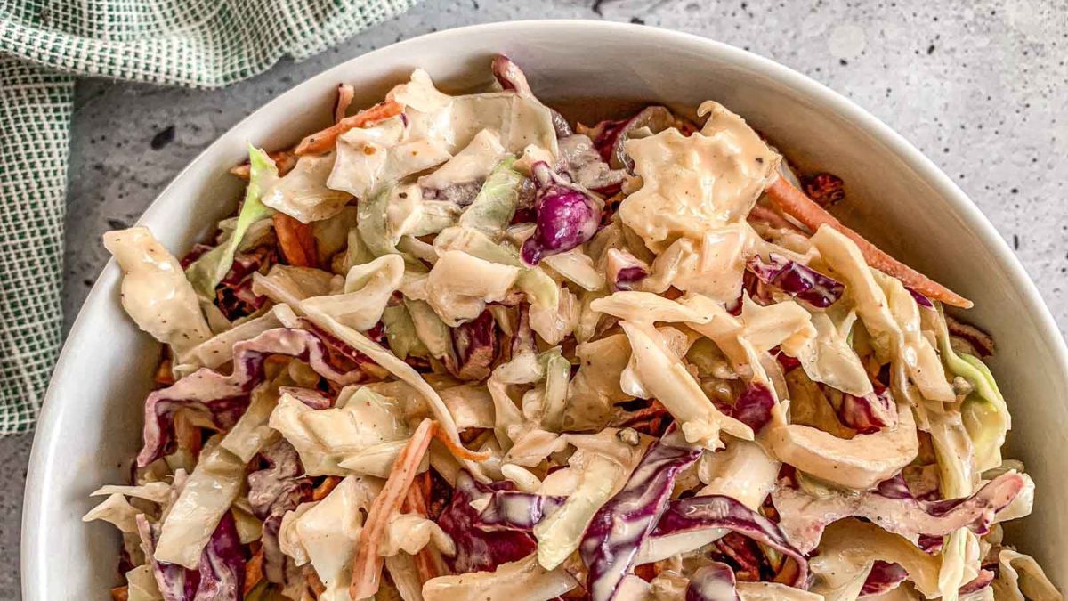 Creamy American Coleslaw Recipe.