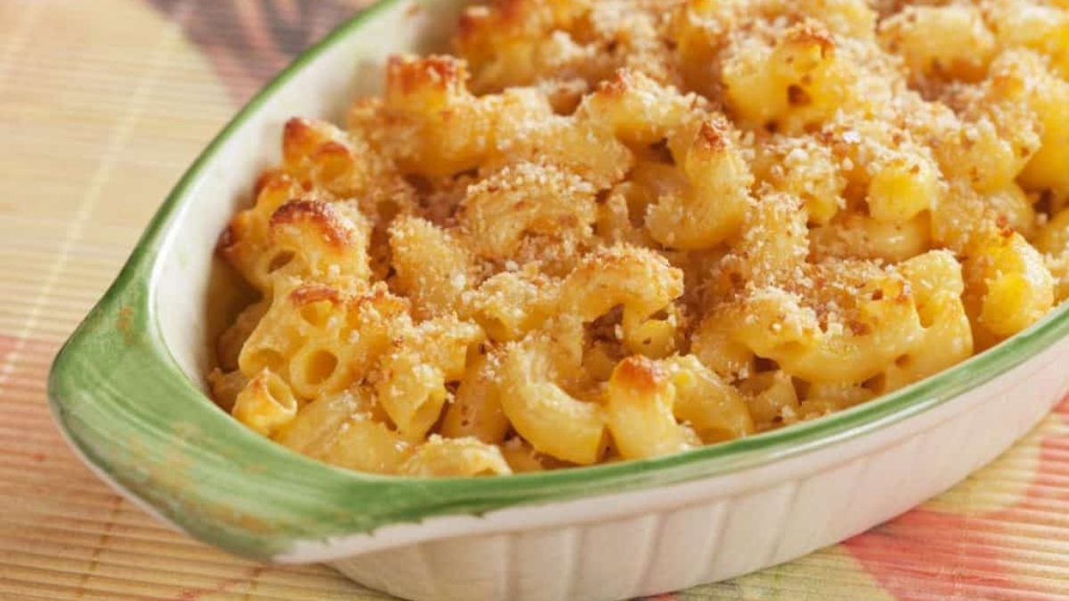 Creamy Smoked Cheddar Macaroni and Cheese Recipe.