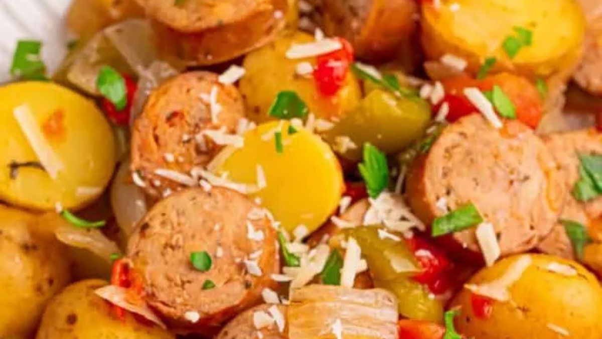 Crockpot Sausage and Potatoes.
