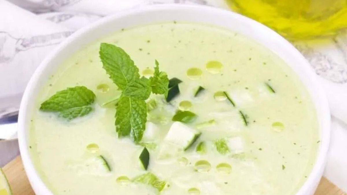 Cucumber Gazpacho with Mint.