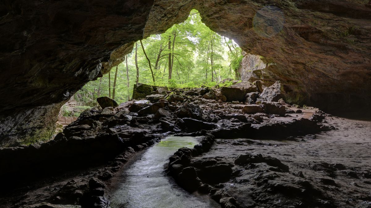 Dancehall Cave Maquoketa Caves State Park, Maquoketa Iowa.
