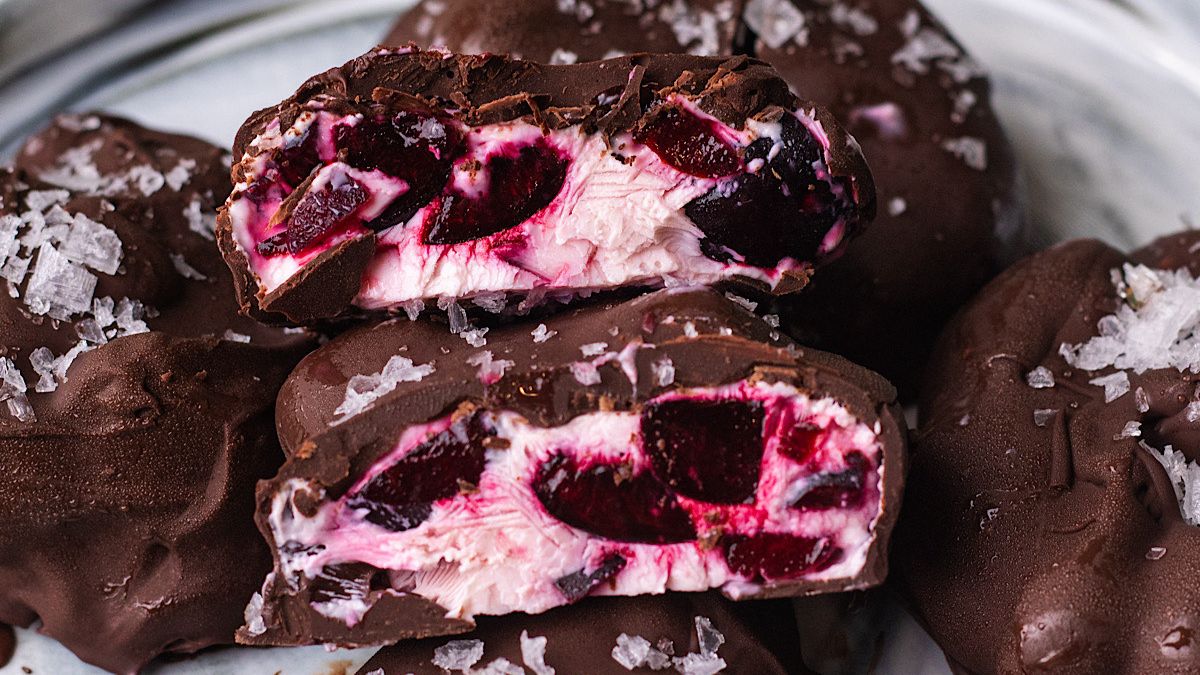 Dark Chocolate Cherry Yogurt Clusters.