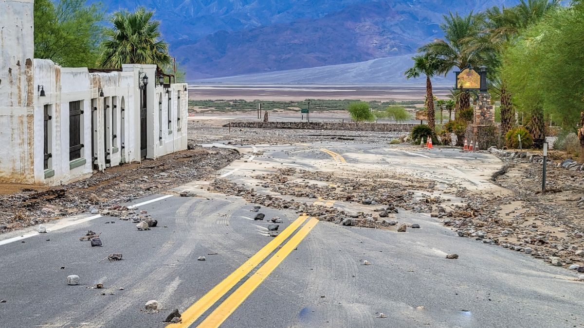Death Valley Furnace Creek Resort Hurricane Hilary, August 19-21, 2023. Damaged roads, heavy rain, which led to flooding in many areas of the park. Wettest day recorded for that location.