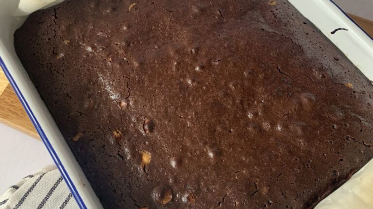 Decadent double chocolate brownie recipe.